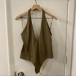 Express Army Green Bodysuit